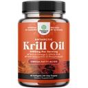 Antarctic Krill Oil 2000mg Softgels Per Serving - Omega 3 Krill Oil Supplement with EPA DHA & Astaxanthin (60 Count (Pack of 1)