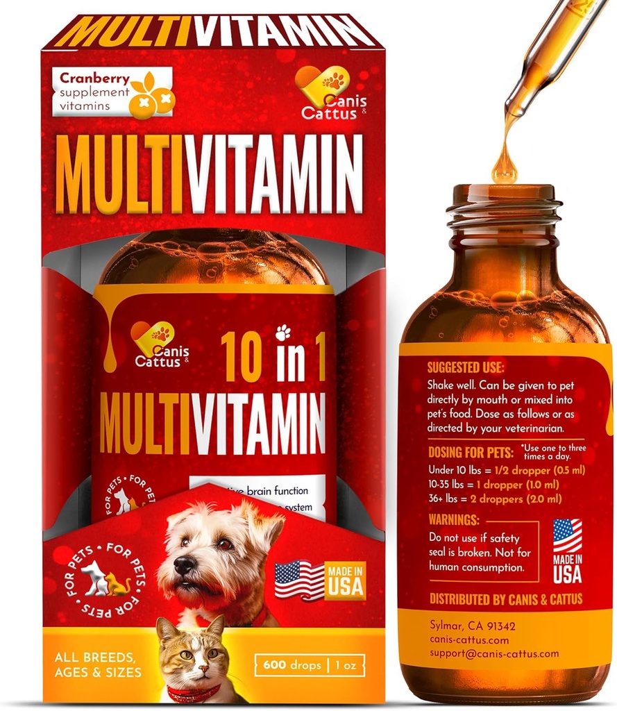 Köpekler için Vitaminler | Kediler | Kediler için Çokvitamin | Saf Malzemeler | 1 oz