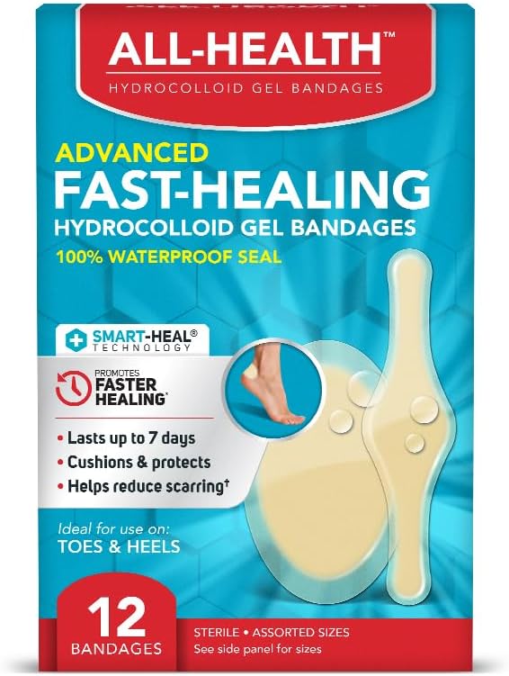 Visas veselības Uzlabotas Smart Healing Hydrocolloid Gel saites, Assorted Izmēri, 12 ct 