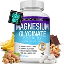 Magnesio Glycinate 525mg - Alta Absorción Magnesio Chelated Suplemento Hecho con Glycinate de Magnesio Puro - Apoya músculos, sueño, calambres, recuperación Complejo Bisglycinado Vegan No GMO 90 cápsulas