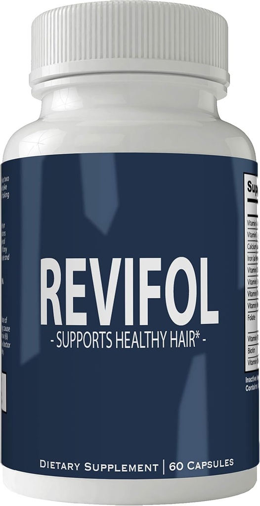 Revifol Hair Skin and Nails Papildinājums - Advanced Unique Hair Growth Vitamīni un minerālvielas ar Biotin - bez lipekļa 60 Kapsulas - Matu lash Āda un nagus Papildu spēks Formula augšanas pastiprinātājs