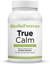 Herbsforever True Calm Capsules Ayurvedic Herbal Formulering Stress Relief Formula gir ro og behagelig søvn 90 Vege Kapsler 800 mg Hver