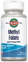 KAL Metüülfolaat 400 mcg DFE, 5-MTHF Aktiivne vorm Vitamiin B9, foolhappe lisand, südame tervis, sünnieelne, meeleolu ja aju tugi, kiire lahustamine ActivTab, 60-päevane garantii, 90 Servings, 90 tabletti