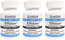ELFOLATE® 7, 5mg 3 Pack L- Methylfolate Methylfolate Methylfolate Medical Food Appliment Professional Strength Active Pure Potent 30 Tablets