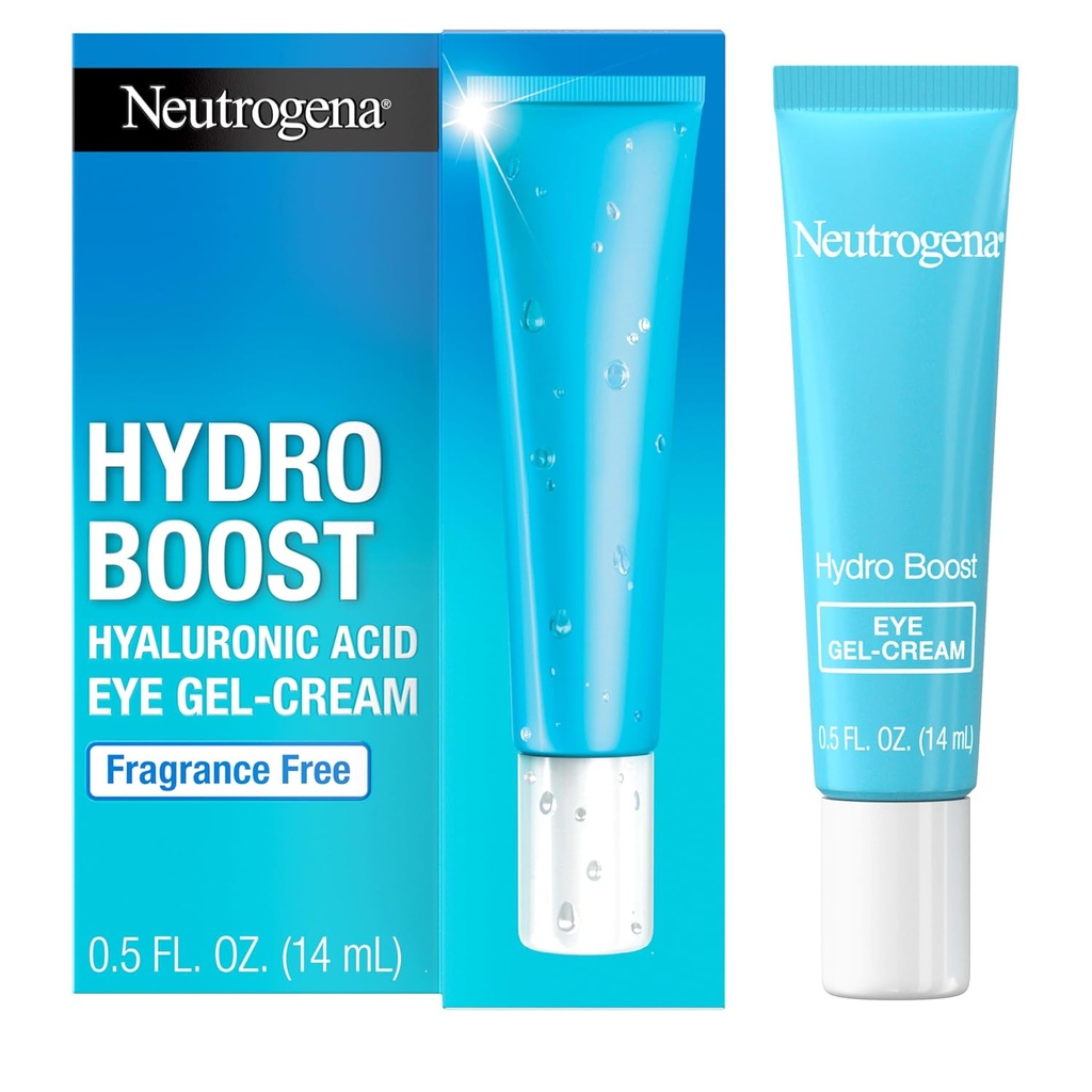 Neutrogena Hydro Boost saskaņā ar acu krēmu, ar attīrītu hialuronskābi, tur zem acu zonas izskatās gluda un hidratēta, bez fragrancēm un ne-Comedogenic, 0,5 oz