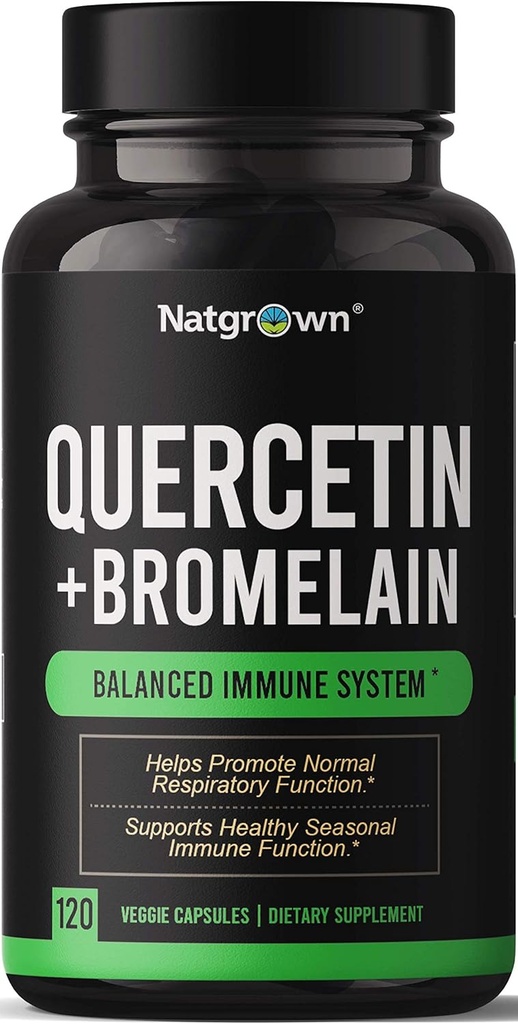 Quercetin ar Bromelain papildinājumu kompleksu - 120 kapsulas