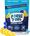 FocusFuel 에너지 Chews - 블루 라즈베리 레몬 데 (15 서빙) - 100mg 카페인 + 알파 GPC + L-Theanine + B12, 마그네슘 - 훌륭한 맛 - 충돌이나 지터 없음