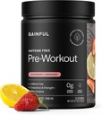 Gainful Caffeina Free Pre Workout Polvere con Creatina, Fragola Limonata Flavor, Supporta la resistenza, Endurance, & Recovery, BCAAs, Beta Alanine, L-Citrulline, No ingredienti artificiali, 20 Servings