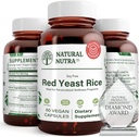 Natural Nutra Red Yest Rice Extratect, implementació vascular de Cardio, ajuda a millorar la Imunitat, ajuda a mantenir les fates del cos i el flux fluid, millorat, Guten Free suplementaris, 600 mg, 60 Capules (2 paquet)