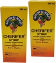 2 Cherifer Syrup Chlorella Factor de Crecimiento, Taurine & Lysine 240ml Cada uno