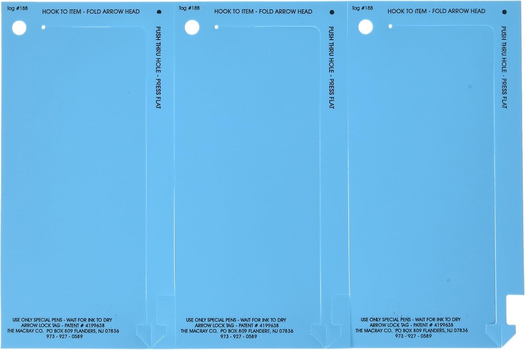 Étiquette Macray 188 Blue Blue Arrow Lock