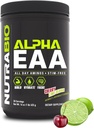 NutraBio Alpha EAA - All-Day Aminosäuren für Muskelwachstum und Hydration - Essential Amino Acids with Nootropics & Adaptogens- Full Spectrum EAA BCAA Powder - 30 Portionen - Cherry Lime Slush
