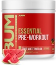 RAW Eteriniai prieš treniruotę milteliai (Sour Watermelon) - Chris Bumstead Sports Nutrition Addition for Men & Women - Prognozuojamas energijos milteliai su kofeinu, L- citrulinas, L- tirozinas, & Beta alanino mišinys