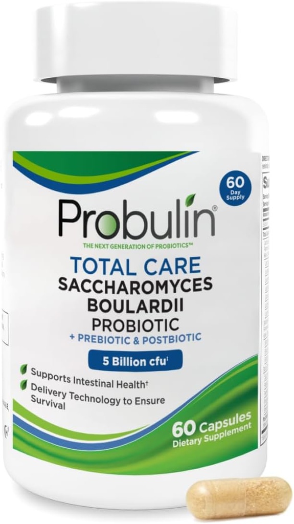 Probuline Soins Total Saccharomyces Boulardii Pre + Pro + Postbiotique, 60 Capsules Vegan