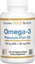 Chất dinh dưỡng vàng Omega-3, Tập trung Công thức Công thức với EPA & DHA, Hỗ trợ Hồ sơ & Immune System, Gluten Free, Non-GO, 100 Fish Gelatin Softgels