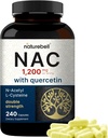 NatureBell NAC Допълнение 1200mg Per Serving  по 240 капсули, N-Acetyl Cysteine с Quercetin . . . . . . . . . . .