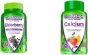 Vitafuze Elderberry Gummy Vitamíny 90ct a vápník Gummy Vitamíny 100ct pro Imunitní podporu zubů
