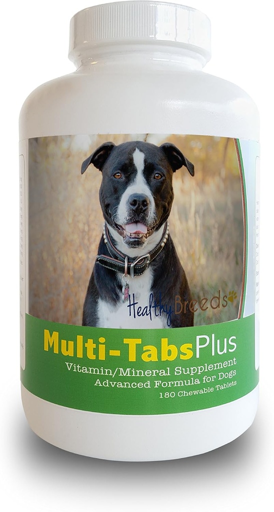 Bolas saudables Pit Bull Multi-Tabs Máis Chewable Tablets 180 Conde