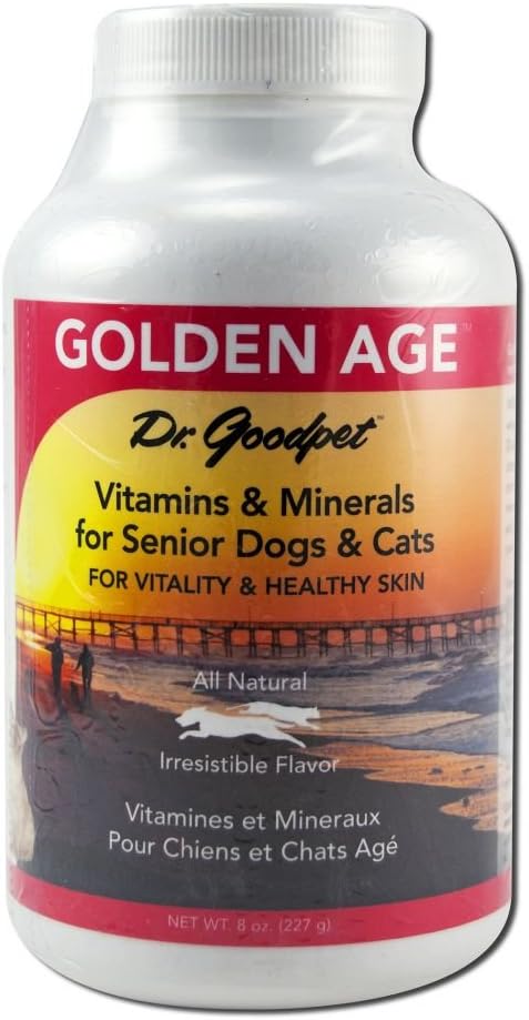 Tiến sĩ Goodpet Golden Age Tất cả các độc tài tự nhiên đa vũ trụ/Mineral Powder cho chó trưởng thành và mèo