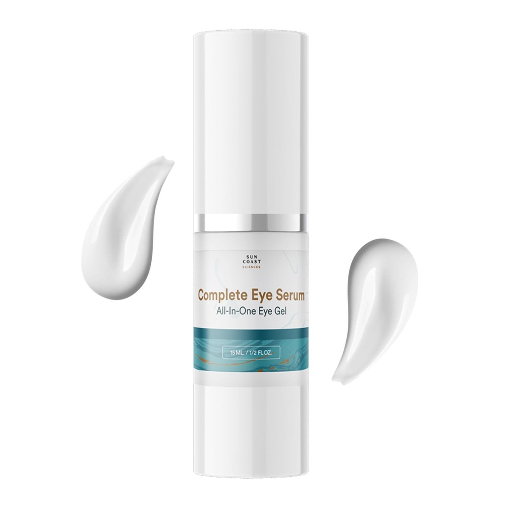 Sun Coast Sciences - Complete Eye Serum av Dr. Mark Rosenberg for Wrinkle Reduksjon, Dark Spot Fading, og Under-Eye Vesker Behandling (pakke med 6)