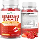 Berberine Gummies,Sugar Free 2000mg High Potency Berberine HCI Supplement, Plus Ceylon Cinnamon, Milk Thistle for Women &amp; Men, Immune System & Metabolism Support - 60 Gummies