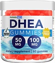 dhea 100mg 50mg dhea Supplement for Women | dhea Supplement for Men | clinically Studied high Absorption | Sugar Free Vegan Strawberry Gummies 60 Days Supply