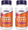AGORA Foods Vitamina D-3 e K-2, cápsulas 120 Veg, 2 Pack