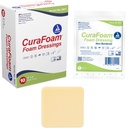 Dynarex 3011 Curaforam Fooam Cooking, Non-B assered, Sterile, Prescess Cuchion and Moist Recection Curer, 2" x 2", Pack of 10