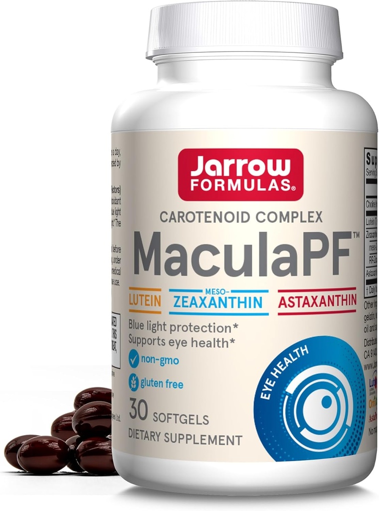 Jarow Formula MaculaPF Carotenoid Complex, ravintolisä, tukee silmien terveyttä, 30 Softgels, Jopa 30 päivän tarjonta