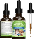 Pet Wellbeing Adrenal Harmony Gold for Dogs - Vet-Formulated - Stöder Hälsosam Adrenal Funktion, Normal Cortisolnivåer, Hälsosam Törst & Vikt - Holistisk Supplement - 2 oz (59 ml)