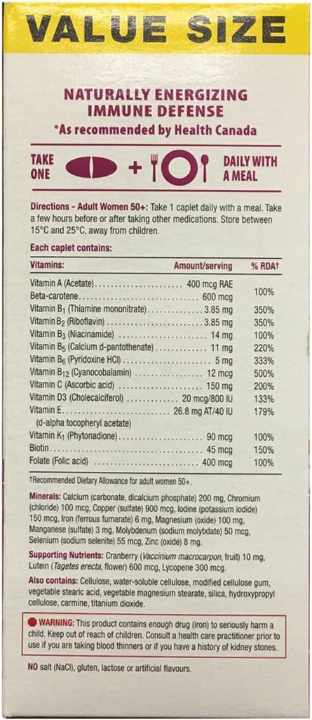 Jamieson 100% Complete Multivitamin for kvinner 50+, 150 kapler