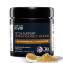 Four Leaf Rover Dog Liver Support - with Organic Milk Thistle & Mushrooms - with Kidney Support - Detox & Cleanse - Veterinarian Formulated