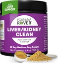Lau Leaf Rover Dog Liver euskarria - Esne organikoa eta perretxikoak - Kidney euskarriarekin - Detox & Cleanse - Veterinarian formulatua