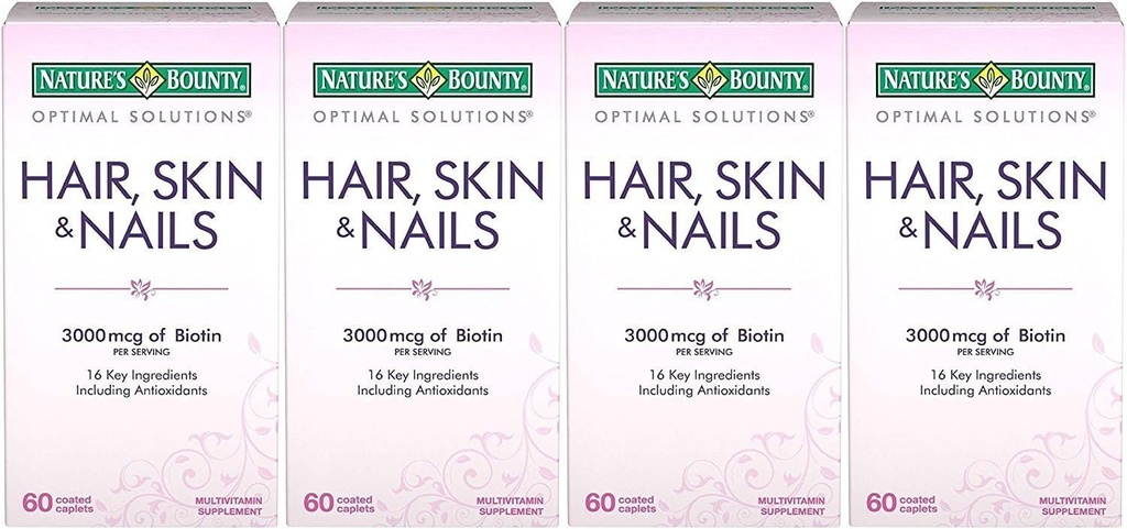 Bounty Hair, Skin and Nails Caplets 60 ea (pakket van 4)