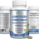Adaptogeeni stressi leevendamise immuuntoetuse valem - Adaptogenic Adrenal Support koos Aswagandha, Astragalus, ženšenn, Püha Basil, Rhodiola, Amla, Maca, Schisandra, Non-GMO - 60 kapslit