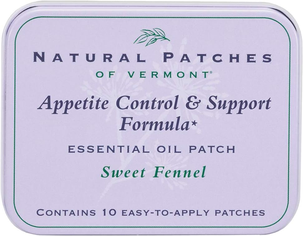 Натуральные патчи Vermont Appetite Suppressant Essential Oil Body Patches, Sweet Fennel, 10-Count Tin