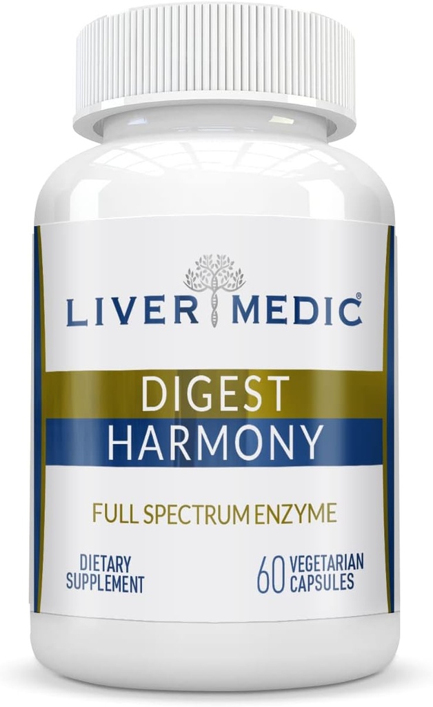 Qadınlar və Kişilər üçün Gut Health üçün Dəstə Harmony Pure Digestive Enzymes, Digestion, Eases Bloating & Stomach Discomforts, Unflavored, 120 Kapsüls