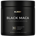 40x Strength Organic Black Maca Root w. Ashwagandha - #1 Highest Potency Black Maca Root Capsules for Men Supplement 40:1 Extract - 100% Pure Maca Peruana Gelatinized Maca Root Powder Pills