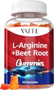 L Arginine Ergänzung Beet Root Gummies - Double Strength, Energy Boost, Circulation Support und Stamina, Organic Chewable Beets Supplements für Männer und Frauen, Vegan Gummy, Non-GMO, Sugar-Free