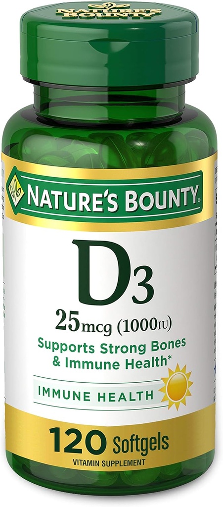Bounty Witamina D3 1000 100 mg Miękkie żele, 120