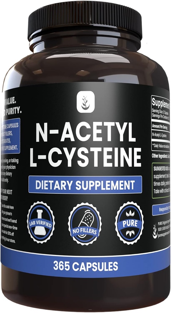NHỮNG CÂU TRONG L-Acetyl L-Cysteine (365 Capsules) Không có Magnesium hay Rice Lpurers, luôn tinh khiết, phòng thí nghiệm được làm tăng độ linh hoạt
