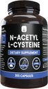 PURE ORIGINAL INGREDIENTI N-Acetil L-Cysteine (365 capsule) No Magnesio o Filler di riso, Sempre Pure, Verified Lab