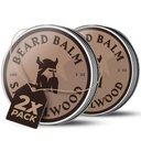 Striking Viking Beard Balm for Men - Leave in Beard Conditioner - Styling Balm Made with Naturally Derived Beard Butter, Argan & Jojoba Oils (4 Ounce (Pack of 2), Sandalwood)