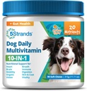 5Strands Dog Multivitamin Chews, 10-in-1, Vitaminas ' Postbióticos, All Ages & Breeds - Digestion, Brain, Organs, Heart, Mobility, Vision, Skin & Coat, Immune Health - Dog Supplement (Chicken, 90ct)