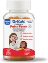 Dr. Kids Pain and Fever Gummy Bite - Acetaminophen masticabile per bambini età 2-11, Pre-Measured Soft Chews per mal di testa, gola di dolore, freddo e influenza, aroma di Vanilla arancione, 24 conteggio (pacchetto di 1)