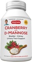 AndREW LESSMAN Cranberry עם D-Mannose - 360 קפסולות - תומך Bladder, Kidney ו- Urinary Tract Health. High Potency Standard Cranberry Concentrate ו-D-Mannose. Easy to Swallow קפסולות