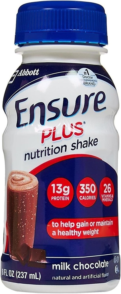 Sikre Plus Nutrition Shake flasker - Melk sjokolade - 8 oz - 6 pk