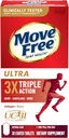 Move Free Ultra Triple Action Joint Support Supplement - tüüp II kollageenboor ja hüaluroonhape - toetab ühist mugavust, kõhre ja luid 1 tillukeses pillis päevas, 30 tabletti (30 portsjonit) *