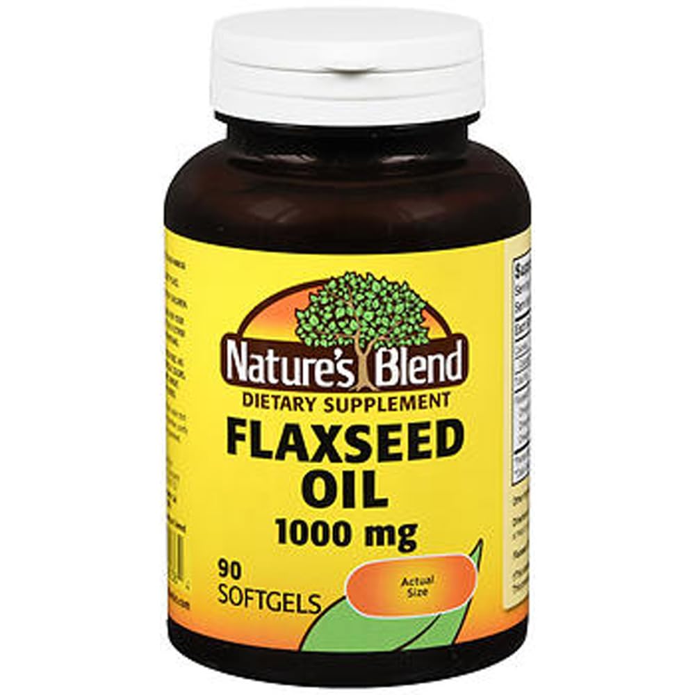 Nature's Blend Flaxseed Oil 1000mg Gelcaps 90 Ct