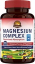 Vitalitown Magnesium Complex supplement 500mg, Maximized Absorption, NSF Certified Chelated Magnesium Glycinate, Malate, Taurate " Citrate for sleep, Energy " Heart, Vegan, Non-GMO 240 Caps